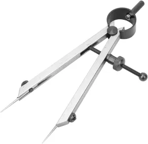 Compact Carbon Steel Double Needed Spacing Compass for Exact Marking The Line in Leather Production