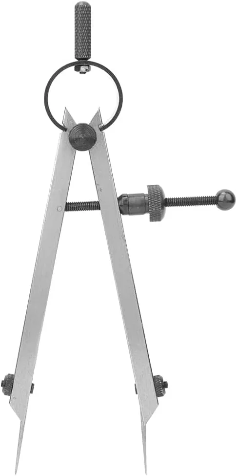 Compact Carbon Steel Double Needed Spacing Compass for Exact Marking The Line in Leather Production