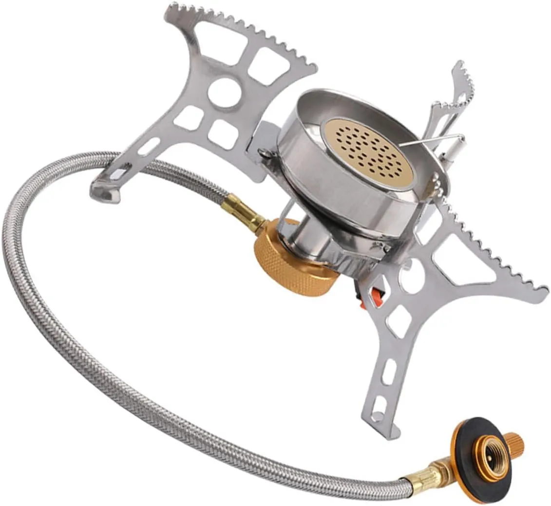 Compact Outdoor Camping Stove Burner Multifunctional Ignition Burner for Hiking Backpacking and Picnics Lightweight and Design for Easy Carrying