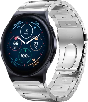 Compatible for Moto Watch 120, 22mm Solid Business Stainless Steel Metal Bands