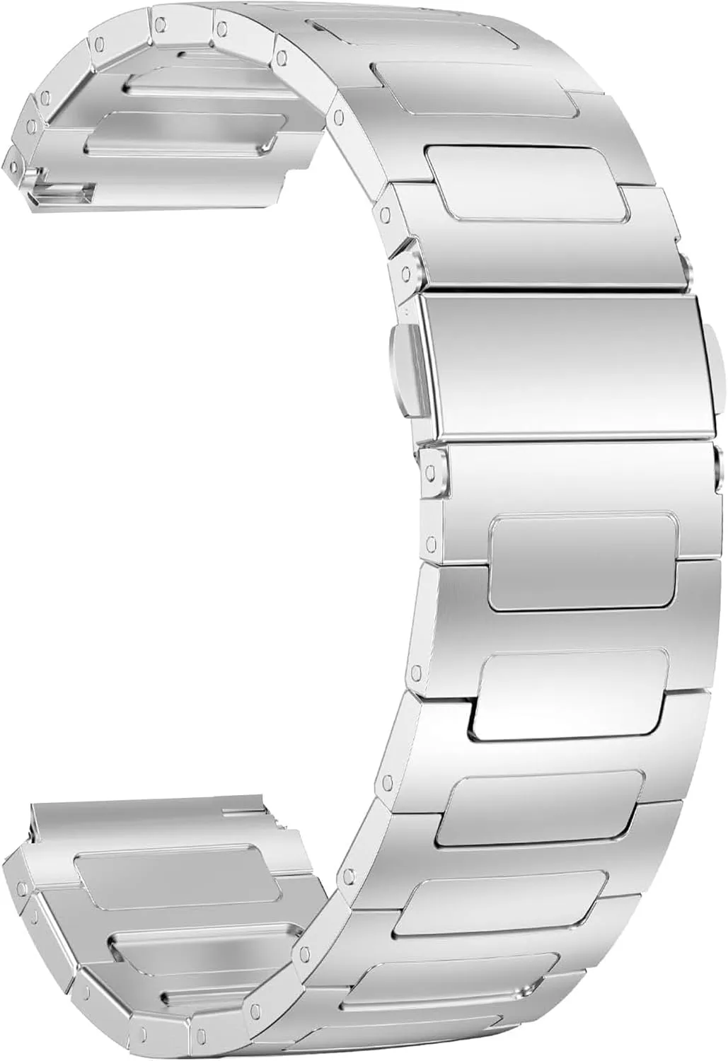 Compatible for Moto Watch 120, 22mm Solid Business Stainless Steel Metal Bands