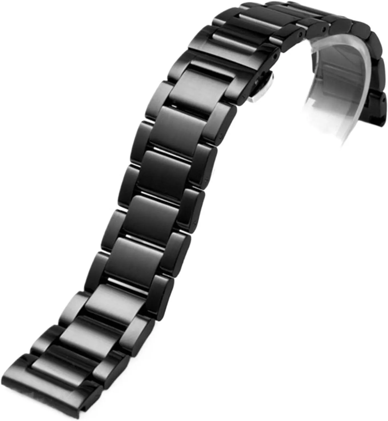 CongYi Replacement Stainless Steel Watch Band Glossy Matte Dual Color Butterfly Buckle Belt Watch Strap 16 18 20 21 22 23 24 26mm