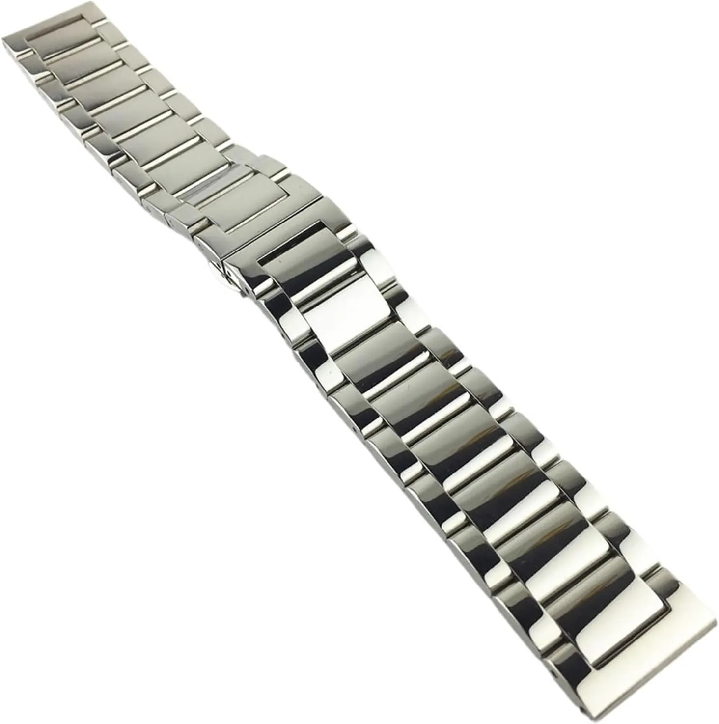 CongYi Replacement Stainless Steel Watch Band Glossy Matte Dual Color Butterfly Buckle Belt Watch Strap 16 18 20 21 22 23 24 26mm