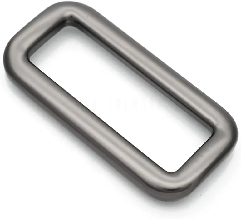 CRAFTMEMORE 1 1/2 Inch Rectangle Rings Buckle Metal Round Rectangular Loop for Bag Belt Strap Quality Finish SCLP 6pcs