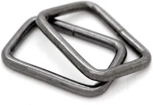 CRAFTMEMORE Metal Rectangle Buckle Ring Fits 5/8" 3/4" 1" Strap Heavy Duty Rectangular Cord for Bag Belt Loop Purse Making (1" x 20 pcs, Gunmetal)