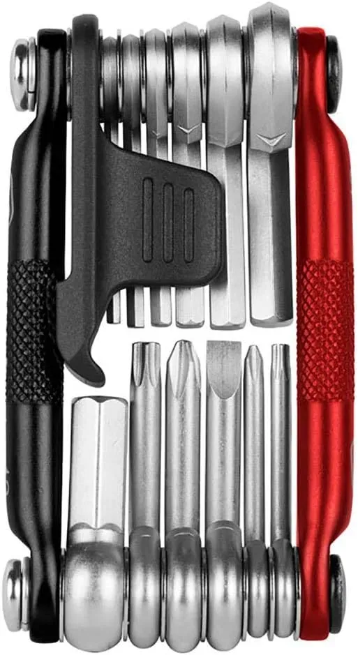 Crankbrothers M13,M-Series Bike Tool, Matte Black/Red, One Size