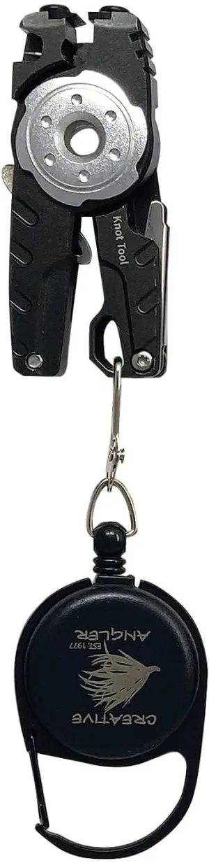 Creative Angler Multi Fishing Tool - Nipper Line Cutter, Knot Tie Tool, Hook Eye Cleaner, Hook Sharpner, and Zinger/Retractor Included