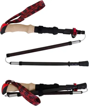Crestone Collapsible Carbon Trekking Poles-Black-One Size