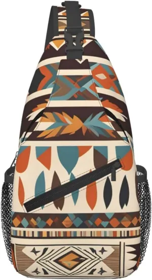Cross Chest Bag Diagonally - Quality, Durable, and Spacious Shoulder Bag for Men and Women native american beliefs Pattern