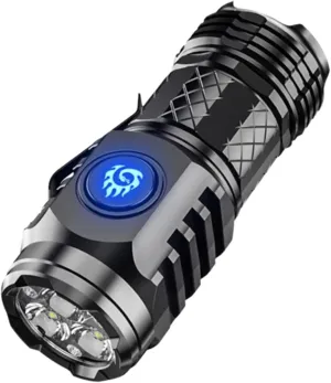Curtainguess Flashlight, Richbeliefy Flashlight, Curtainguest Lights, Three-Eyed Monster Mini Flash Super Power Flashlight, 3 Eyed Monster Mini Flashlight, Florest4sale Flashlight (1pcs Black)