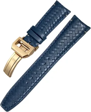 Curved End Cowhide Watchband Fit For IWC Portugieser Pilots Genuine Leather Watch Strap 20mm 21mm 22mm