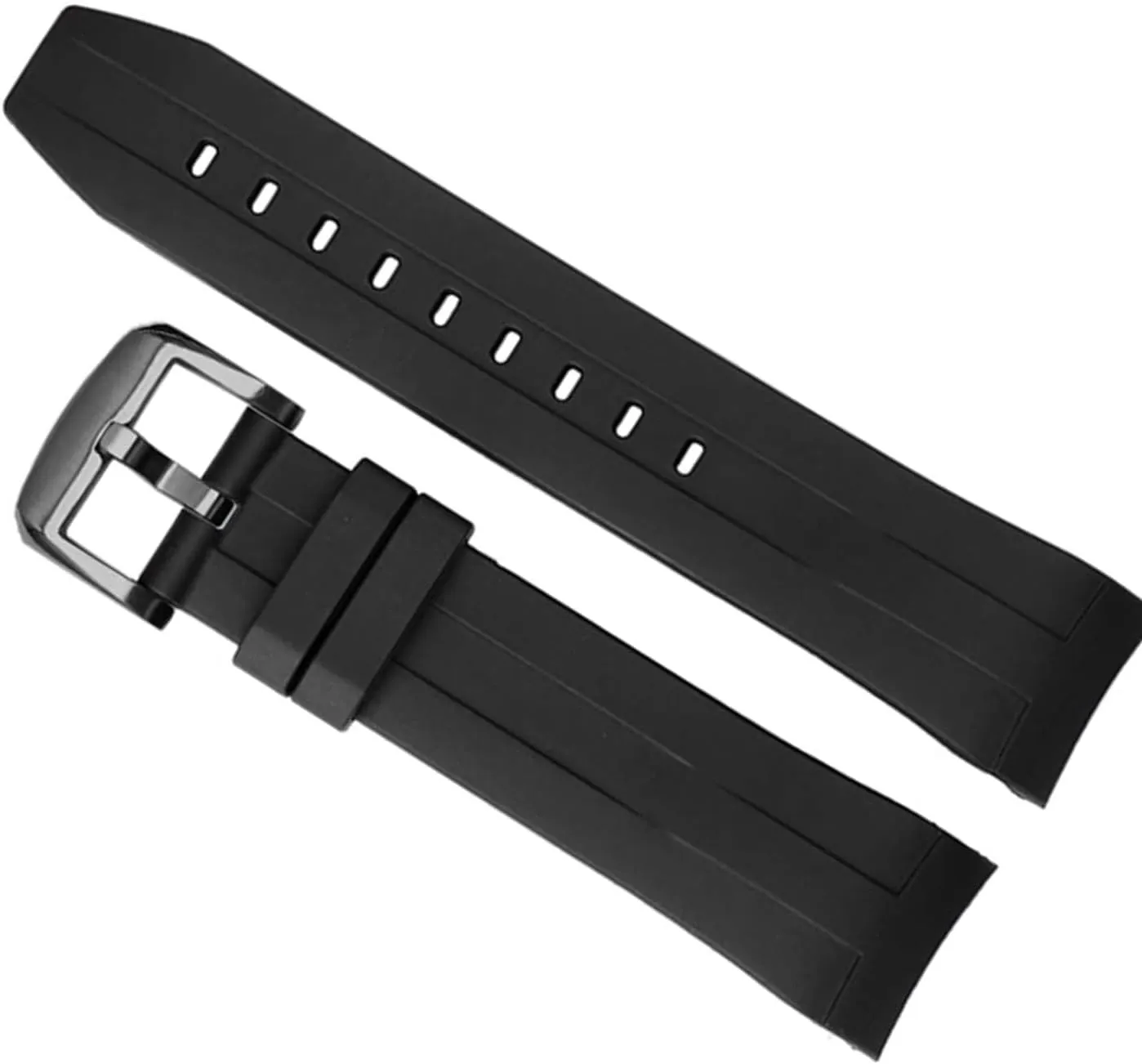 Curved end Waterproof Rubber Strap for Tissot Sea Star T120417A T120 Diving Sport watch Band Men Replacement Belt