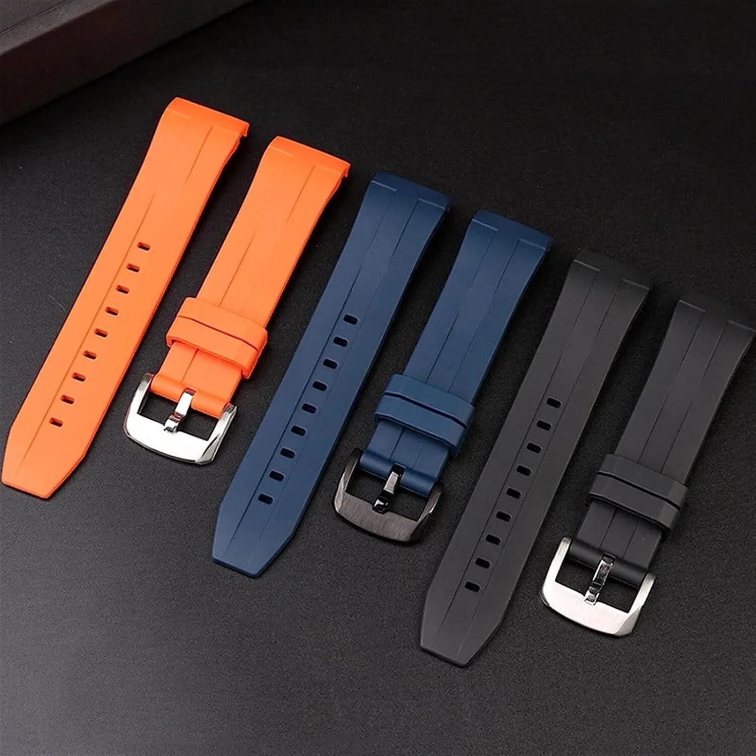 Curved end Waterproof Rubber Strap for Tissot Sea Star T120417A T120 Diving Sport watch Band Men Replacement Belt