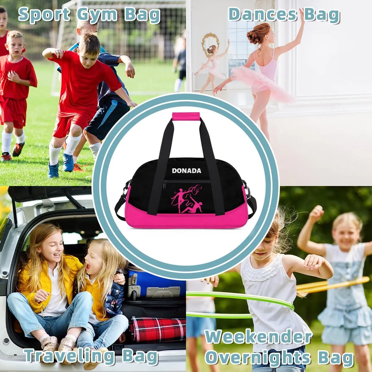 Custom Mini Gym Duffel Bag for Women Men Personalized Gymnastics Print Waterproof Carry On Weekender Bag