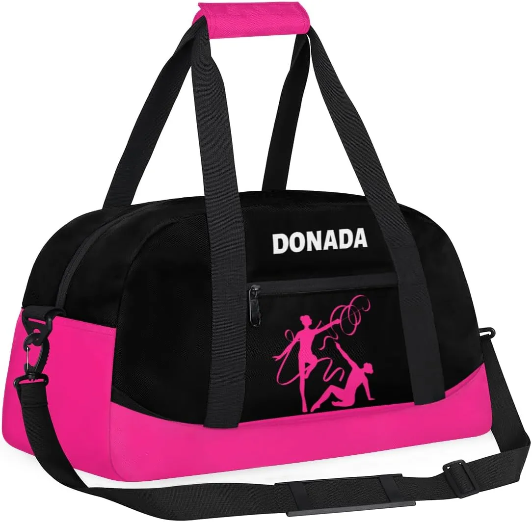 Custom Mini Gym Duffel Bag for Women Men Personalized Gymnastics Print Waterproof Carry On Weekender Bag