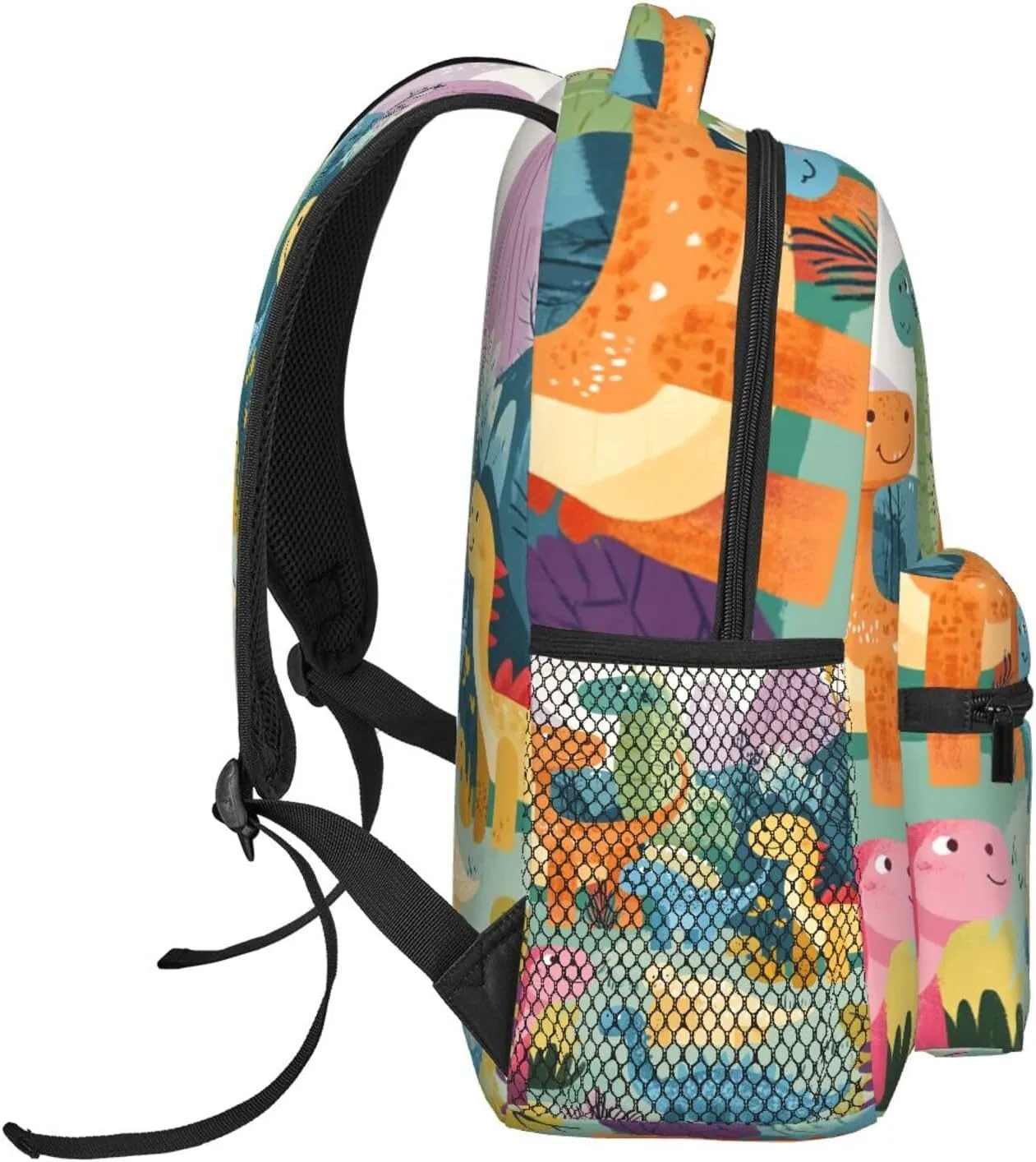 Cute Smiling Dino Portable Backpack For Trekking Unisex Commute