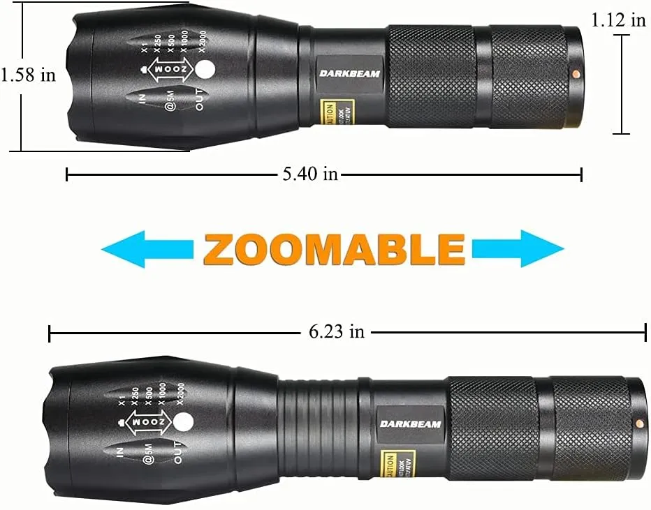 DARKBEAM UV 365nm and 395nm Light Wood's lamp Blacklight Ultraviolet Flashlight LED Portable Mini Handheld Torch, Detector for Dog Urine Pet Stains Anti-counterfeiting Identification, Resin Curing