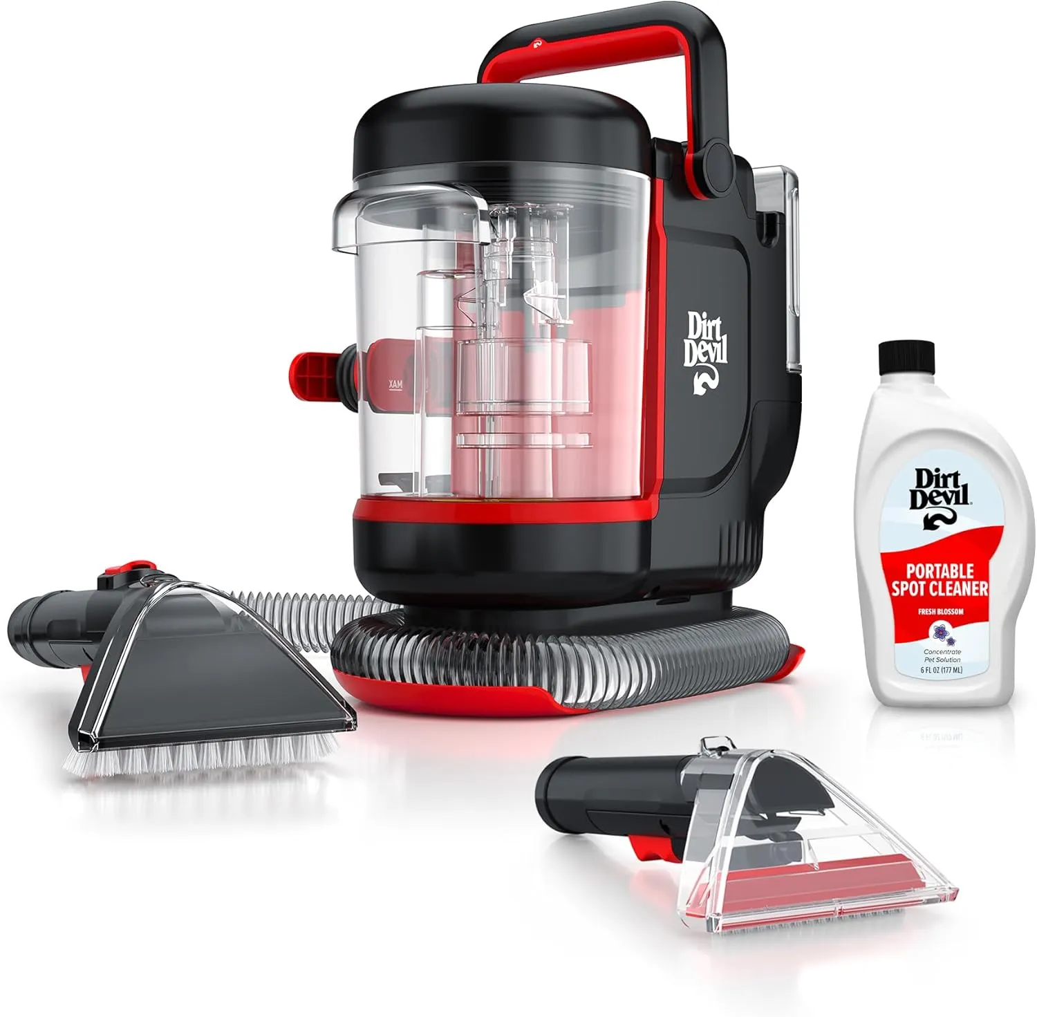 Dirt Devil Portable Spot Cleaner Machine for Carpet and Upholstery, Powerful Suction Spot Cleaning Machine with Versatile Tools, Pair with Dirt Devil Portable Spot Cleaner Solution (Renewed)