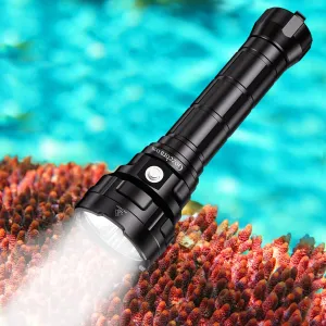 Dive Light, D70 13000 Lumen Super Bright Scuba Diving Flashlight, Rechargeable Diving Lights Underwater Waterproof Flashlight for Under Water Deep Sea Cave