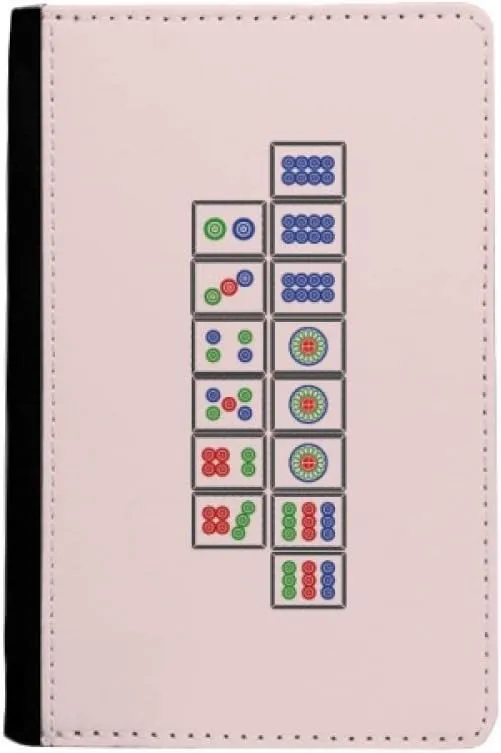 DIYthinker Flush Suit Mahjong Tiles Passport Holder Notecase Burse Wallet Cover Card Purse