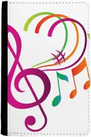 DIYthinker Music Notation Green Orange Pink Passport Holder Notecase Burse Wallet Cover Card Purse