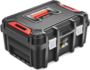 ‎DNA MOTORING Tool Box Lockable Organizer Storage Toolbox with Removable Tray for Workshop Garage & Household,Large Capacity,TOOLS-00309