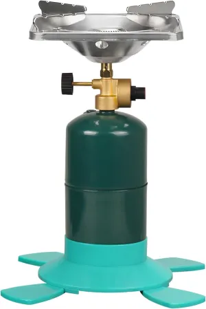 DOMINOX 10,000 BTU Propane Camping Stove, Portable Adjustable Flame Camping Stove with Gas Cylinder Base, Portable Backpacking Stove for Camping, Outdoor, Travel, Hiking