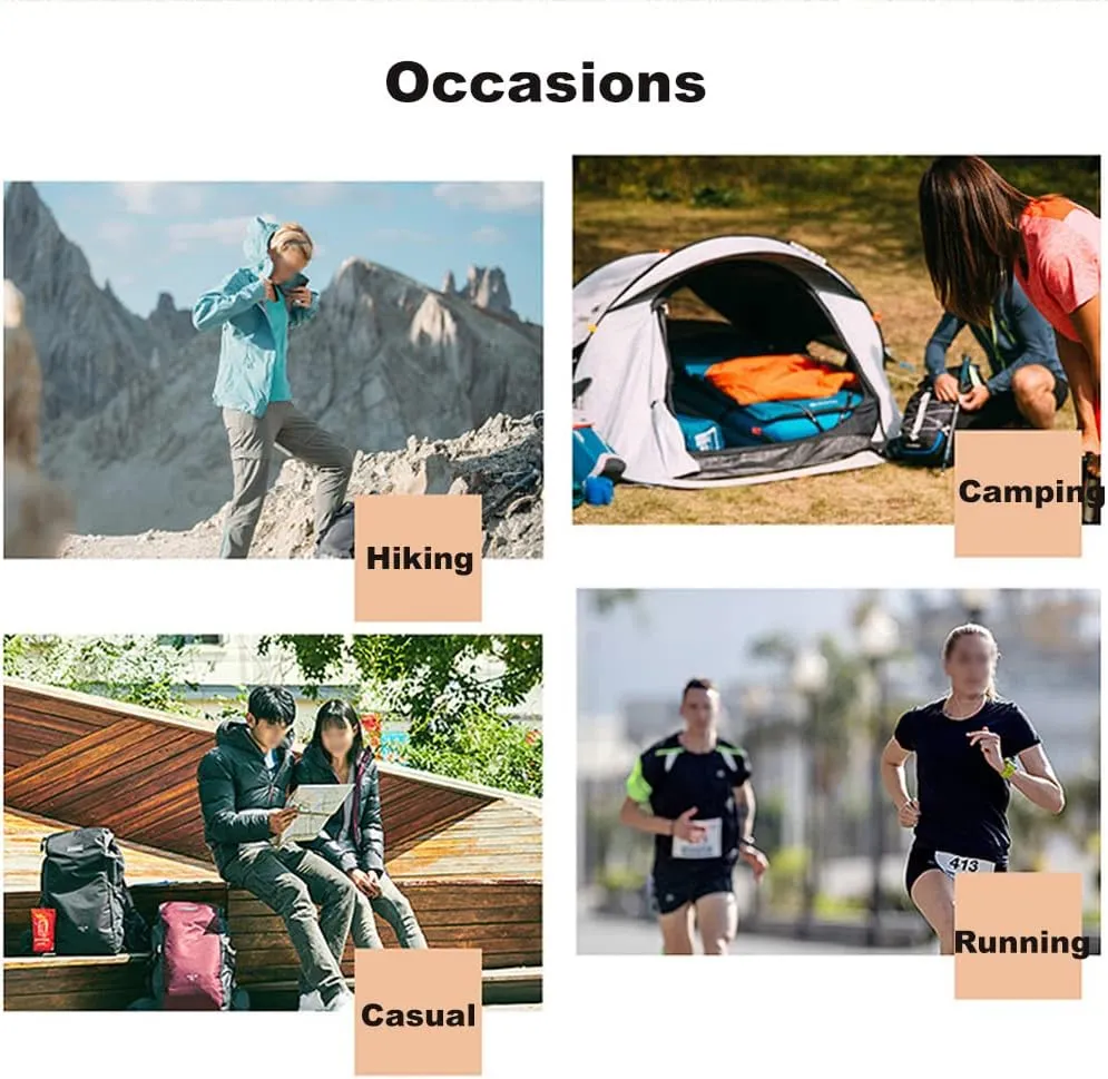Donggu Outdoor Hiking Trousers for Men Lightweight Quick Dry Men's Fishing Pants with Zipper Pockets