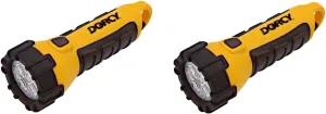 Dorcy 41-2524 2 pk Floating LED Flashlight with Carabineer Clip, 150 Lumens, Yellow