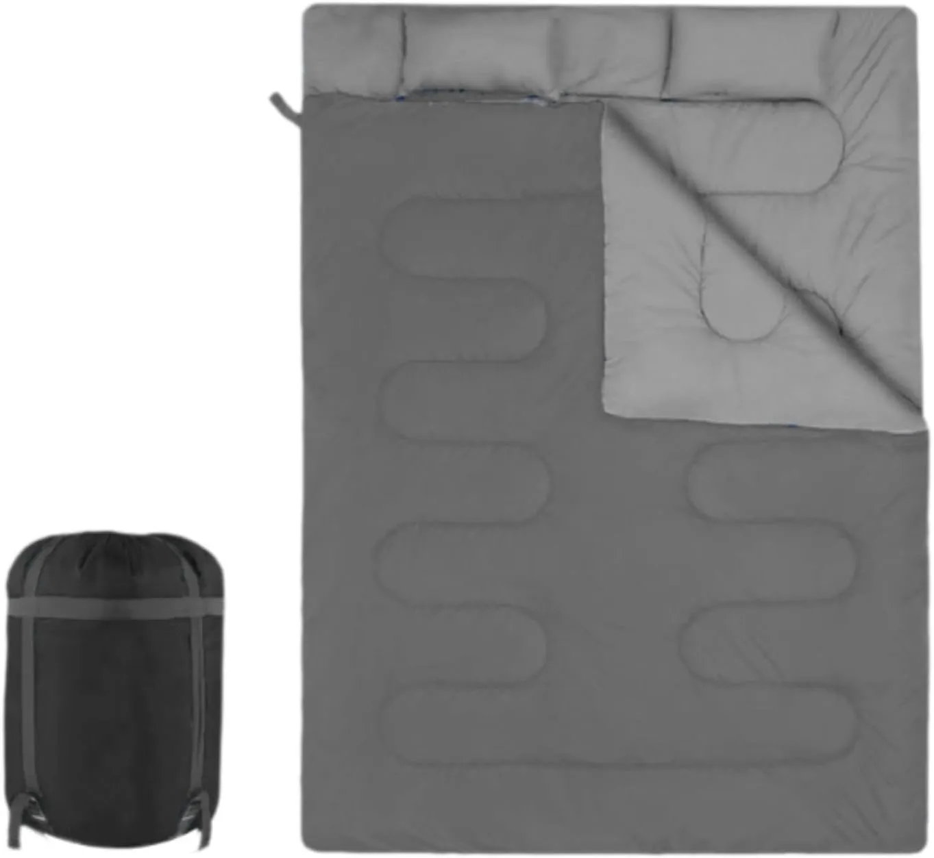 Double Sleeping Bag Equipment 2 Person Cover Detachable Versatile Backpacking Quilt Warm Camping Sleep Bag for Mountaineering