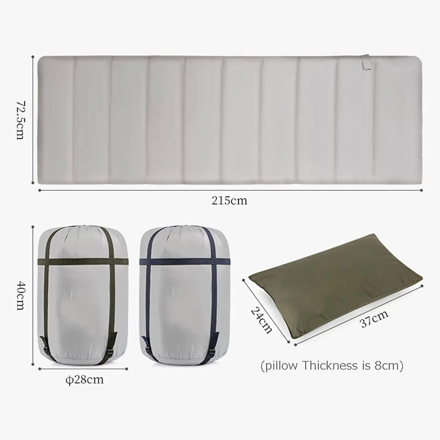 Double Sleeping Bags for Adults,Warm Cold Weather Detachable Sleeping Bag for Car Tent Campers,Waterproof Lightweight with Compression Sack Pillows