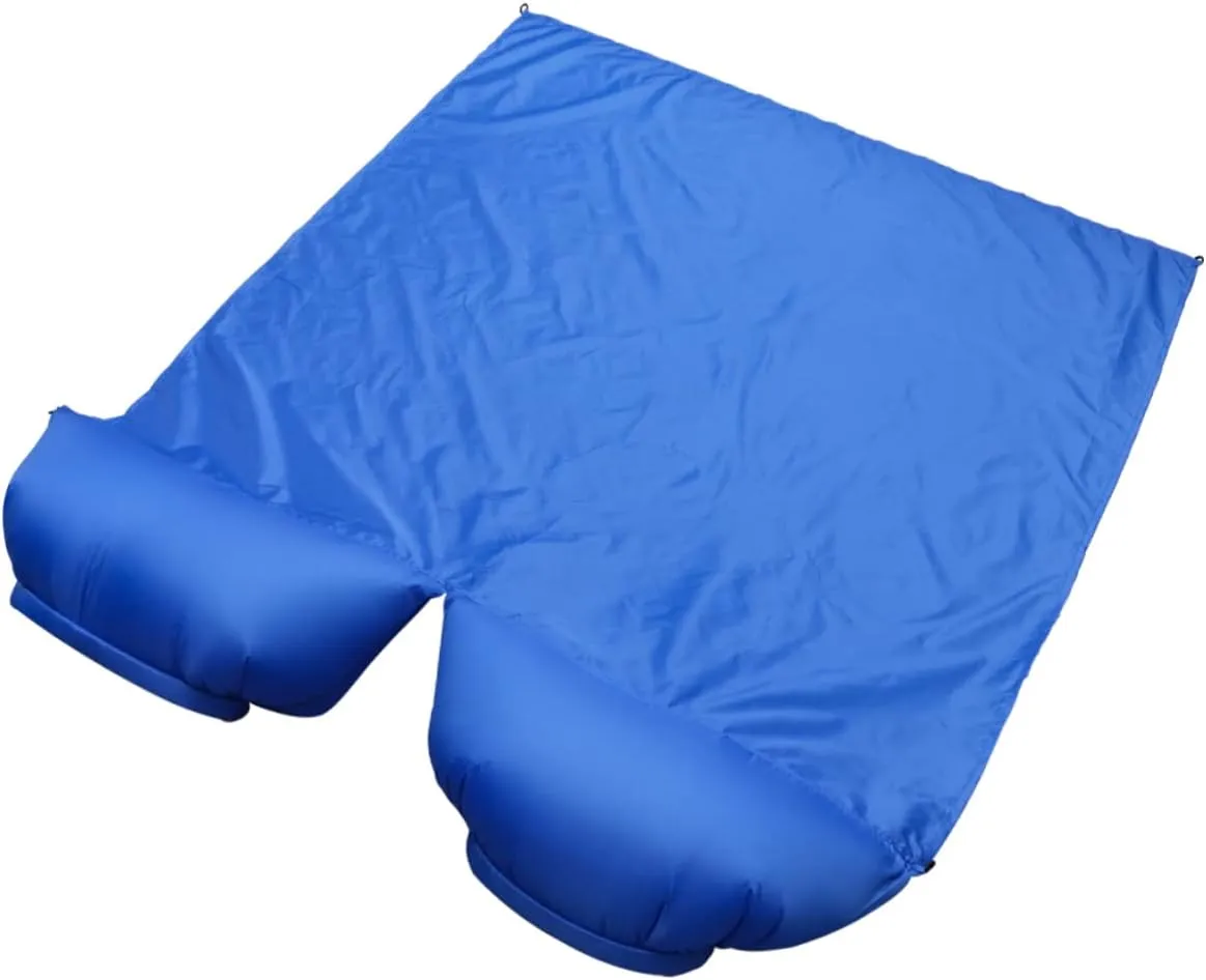 Double Sleeping Pad with Inflatable Pillow Oxford Material Waterproof Outdoor Sleeping Mat for Beach