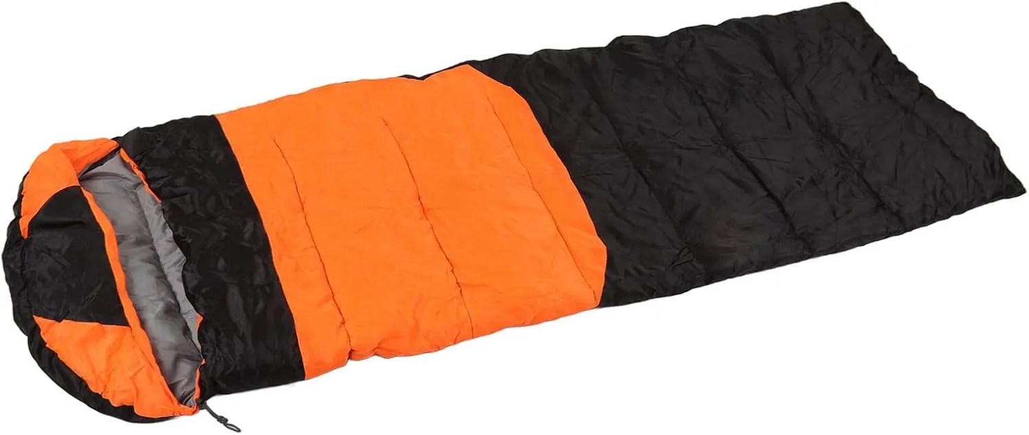 Down Sleeping Bag Ultralight Compact Portable Sleeping Bags Electric Heating Sleeping Bag Down Cotton Single USB Heated Thermal Sleeping Bag Kick Proof for Outdoor Camping Orange