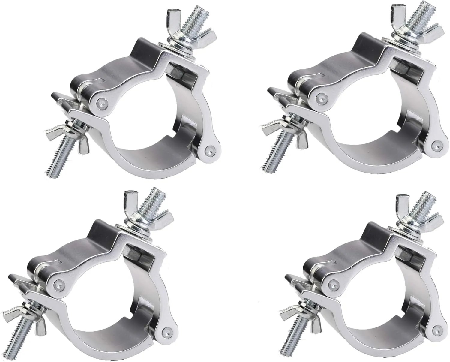 DragonX 4 Pack Heavy Duty 220 lb O-Clamp - Versatile 2 Inch Lighting Truss and DJ Light Clamp for Stage and Studio