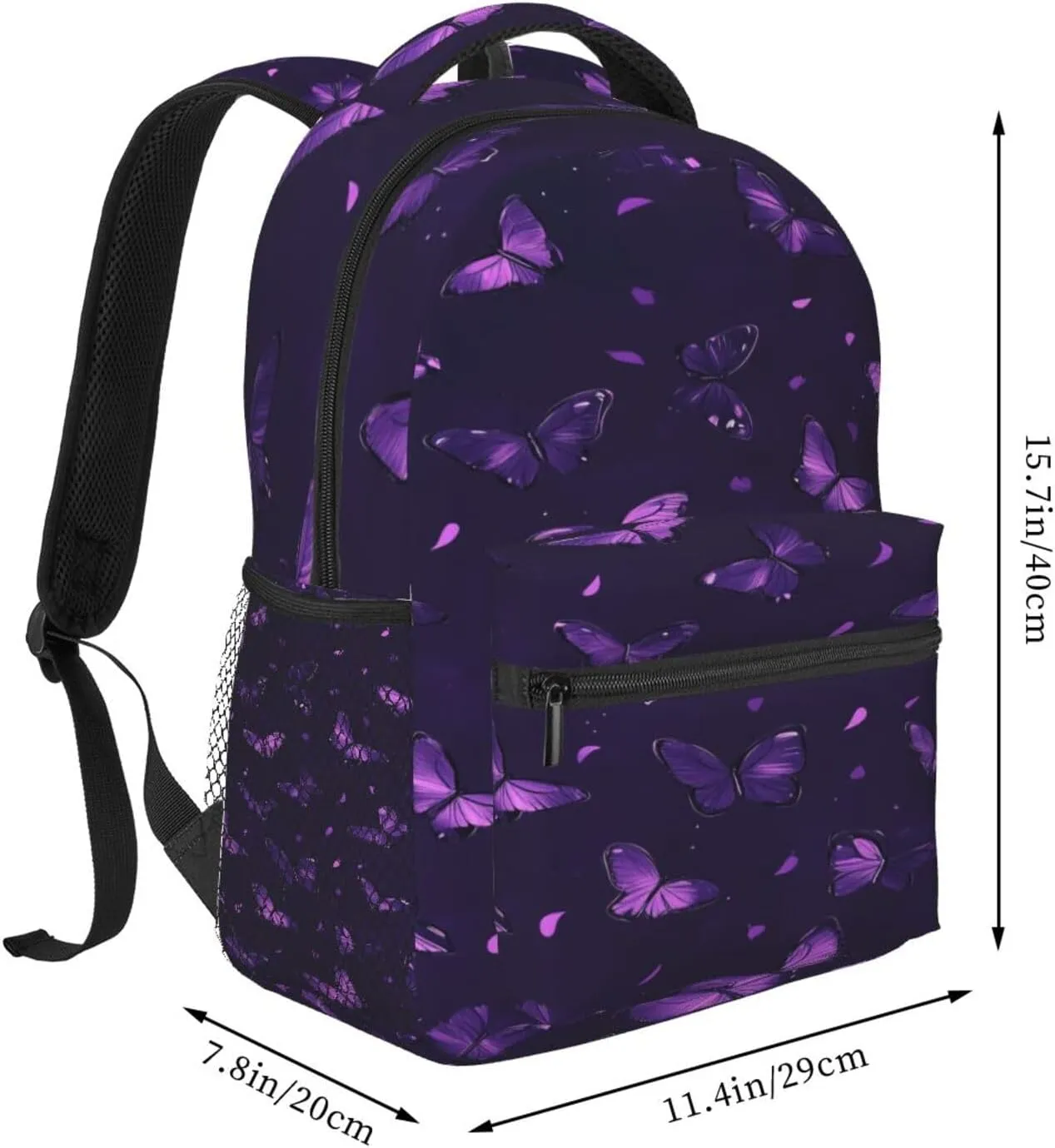 Dreamy Colored Butterfly Practical Backpack For Trekking Gift Unisex