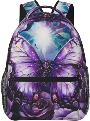Dreamy Colored Butterfly Practical Backpack For Trekking Women/Female Office