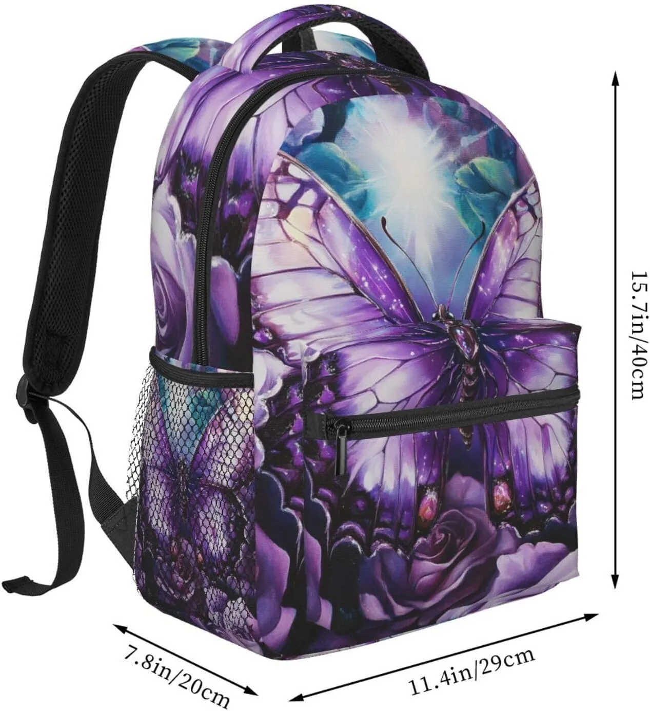 Dreamy Colored Butterfly Practical Backpack For Trekking Women/Female Office