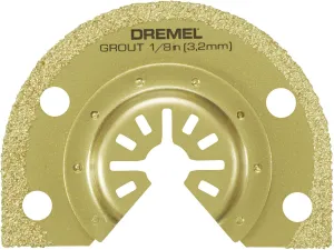 Dremel MM500 1/8-Inch Oscillating Multitool Blade for Grout Removal, Fast Cutting Carbide Accessory - Universal Quick- Fit Interface Fits Bosch, Makita, Milwaukee, and Rockwell, Gold