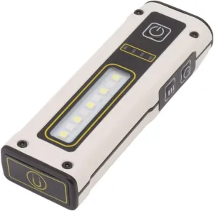 Dual Light Source Flashlight, COB LED Light Keychain Flashlight Waterproof Light Adjustable Strong Magnetic Adsorption Tail Stamped Metal Shell for Daily