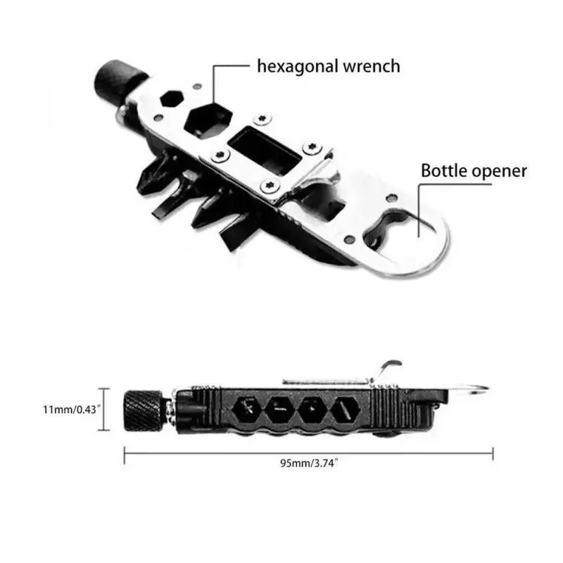 Durable Compact Multi-Function Keychain Tool
