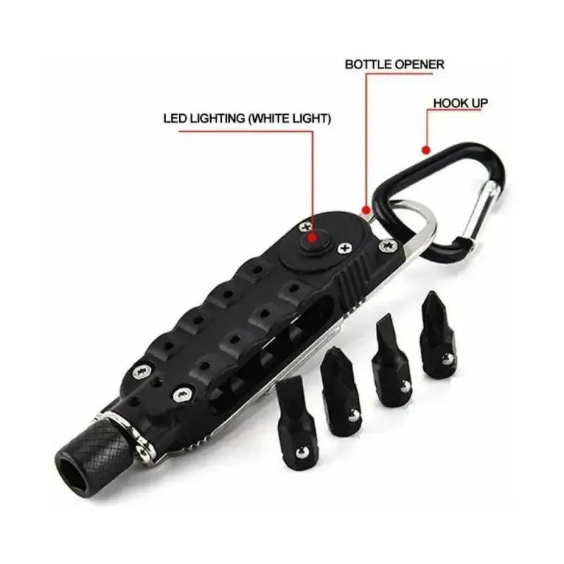 Durable Compact Multi-Function Keychain Tool