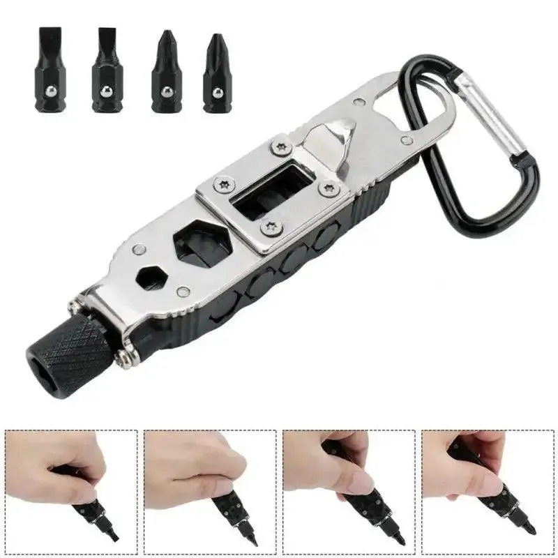 Durable Compact Multi-Function Keychain Tool