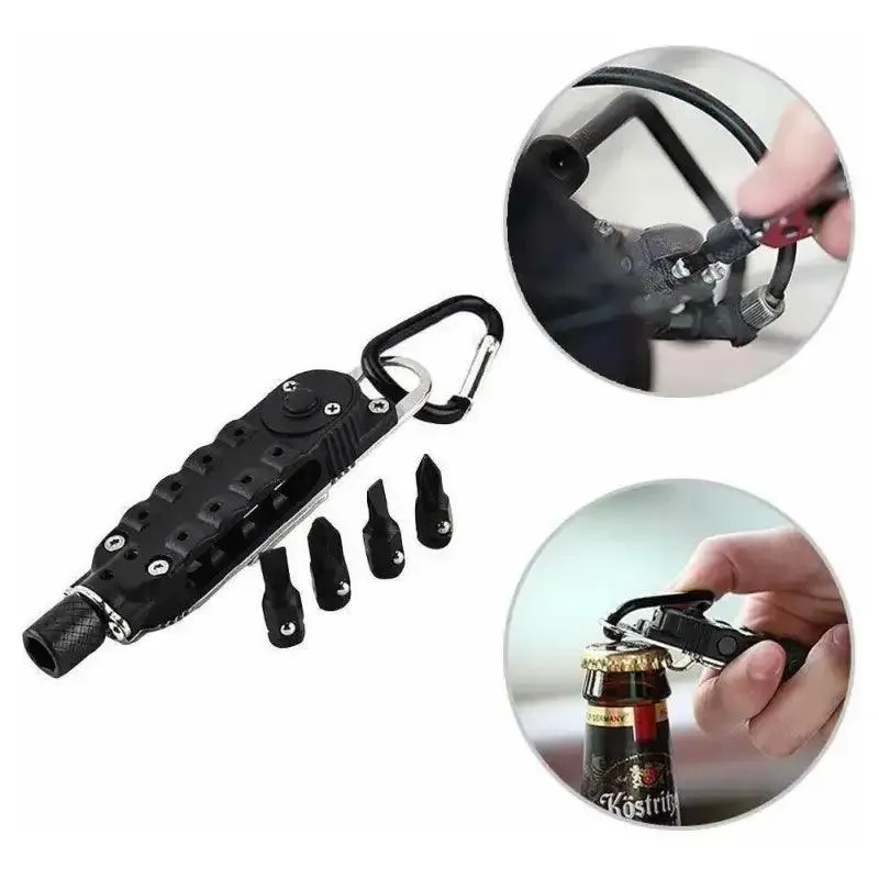 Durable Compact Multi-Function Keychain Tool