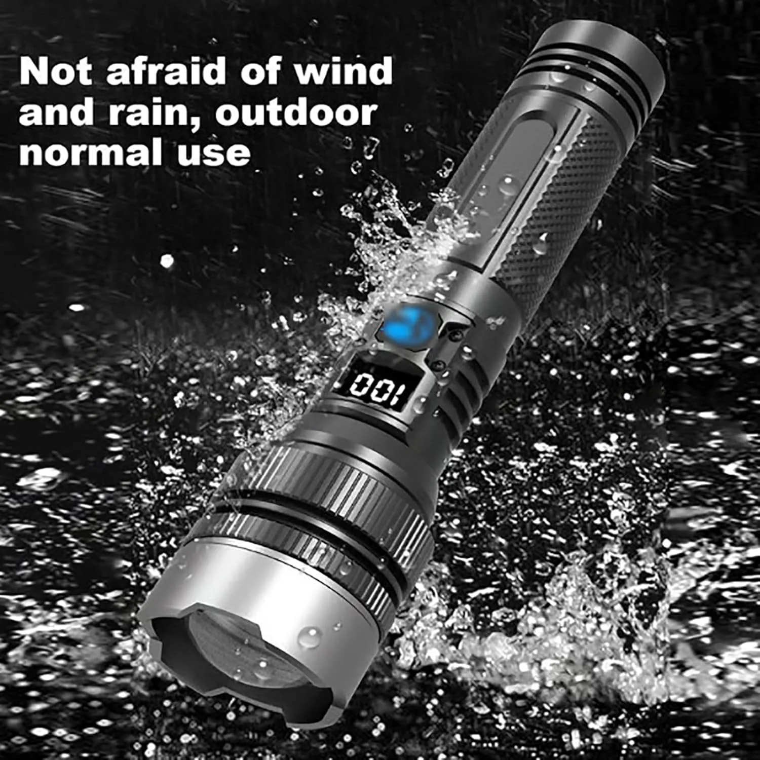Easiotward Flashlight, Happytion Flashlight, USB Rechargeable Waterproof, Bright Handheld Flashlight, Zoomable Torch for Camping Hiking Biking Home Emergency (2Pcs)