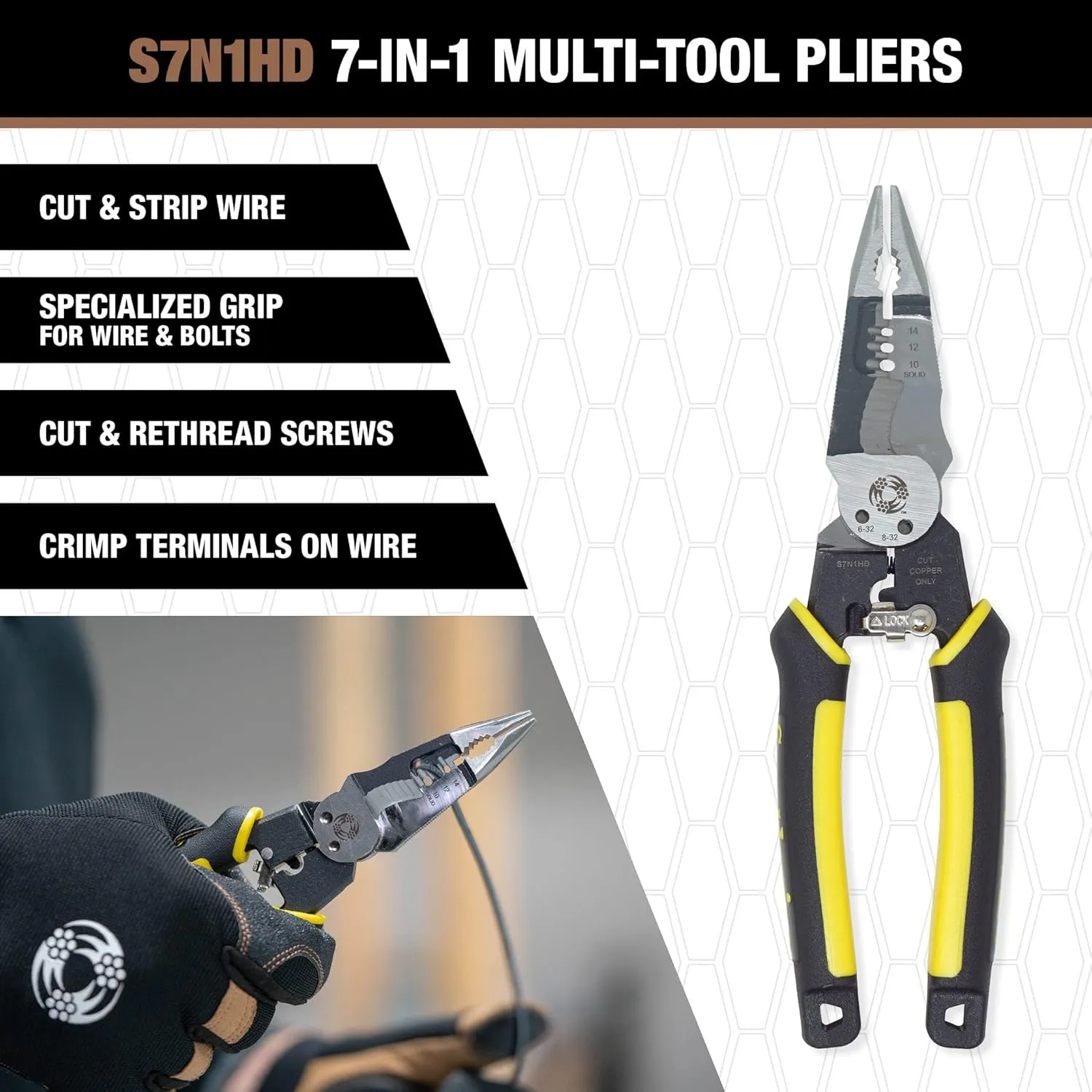 Electrical Maintenance Tool Kit including Multi-Tool Pliers, Multimeter, Multi-Bit Screwdriver, Compact Pocket Knife, LED Headlamp, Buss Blade Fuses, Zip Ties, and Electrical Tape