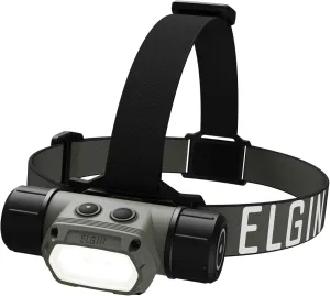 Elgin Helldiver Rechargeable LED Headlamp with USB Magnetic Charger, 600 Lumens Waterproof Work Light, Hands-Free Mount, Red Night Vision, Adjustable Beam, Helmet Use, Camping and Emergency Gear