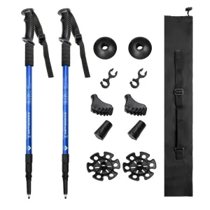 Elook Walking Trekking Poles Set of 2 with Anti-Shock and Quick Lock System, Telescopic, Collapsible, Ultralight for Hiking, Camping, Mountaining, Backpacking, Walking, Trekking