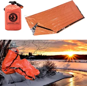 Emergency Sleeping Bags for Survival Sleeping Bag Emergency Sleeping Bag Emergency Bivy Sack Thermal Blankets Survival Gear Emergency Supplies Camping Hiking Gear Outdoor Life Disaster