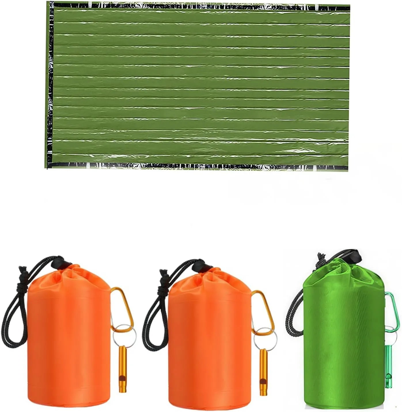 Emergency Sleeping Bags for Survival Sleeping Bag, Simple Survival Bivy Sack, Emergency Thermal Sleeping Bag, Portable Emergency Blankets Survival Bag, Suitable for Outdoor Survival, Camping.