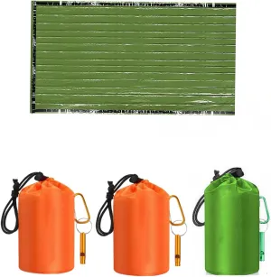 Emergency Sleeping Bags for Survival Sleeping Bag, Simple Survival Bivy Sack, Emergency Thermal Sleeping Bag, Portable Emergency Blankets Survival Bag, Suitable for Outdoor Survival, Camping.